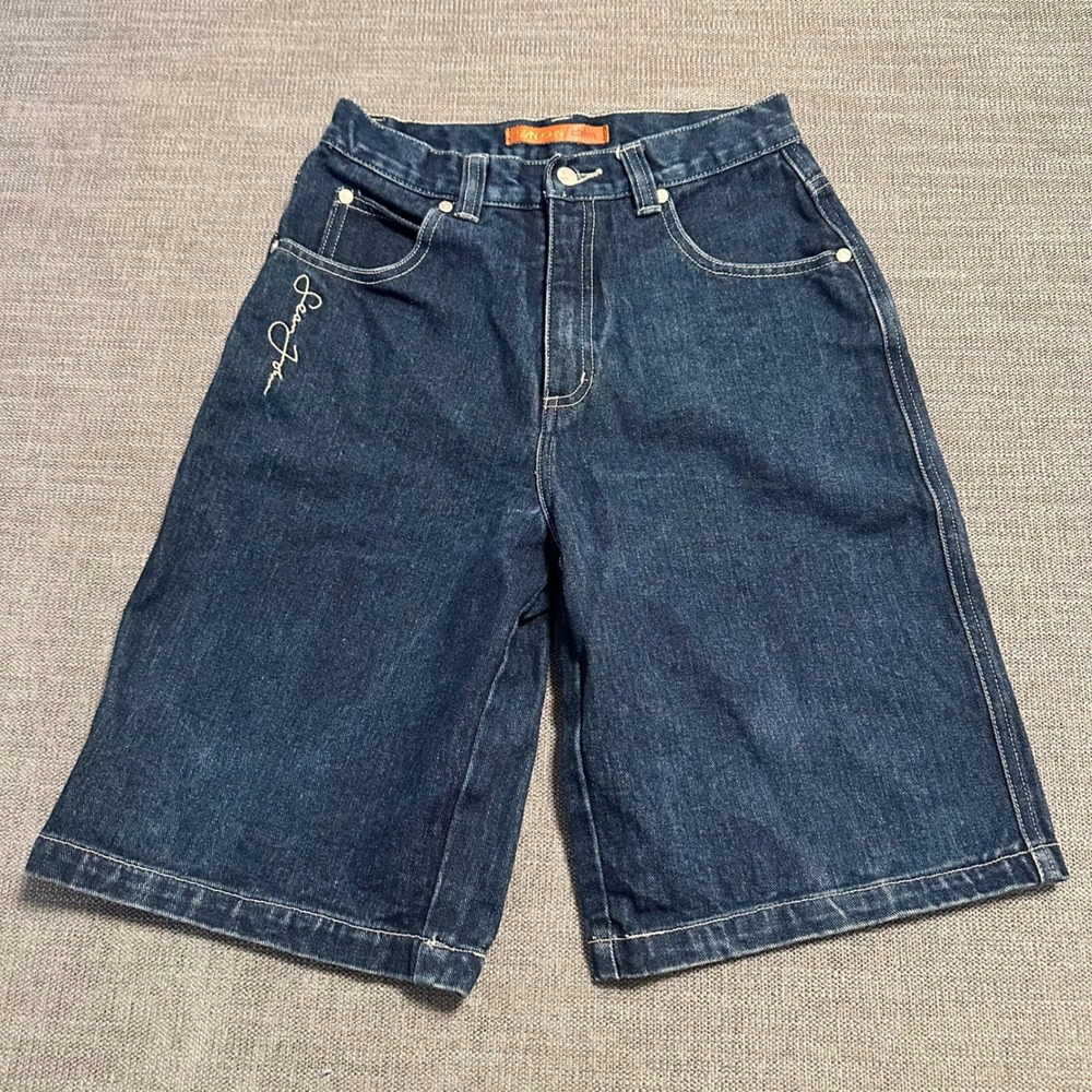 Sean John Denim Shorts Boys 12 Blue Baggy Y2K Jorts Carpenter Skater
